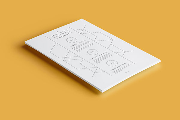 carte de restaurant tres design sur un fond jaune